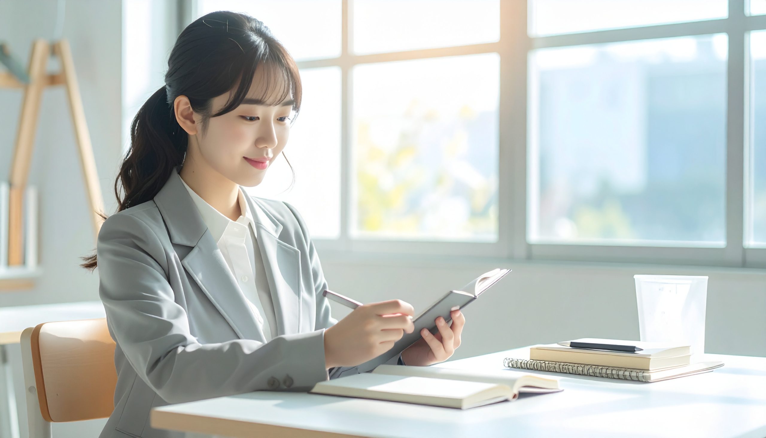 衛生管理者試験の日程を確認しているイメージ