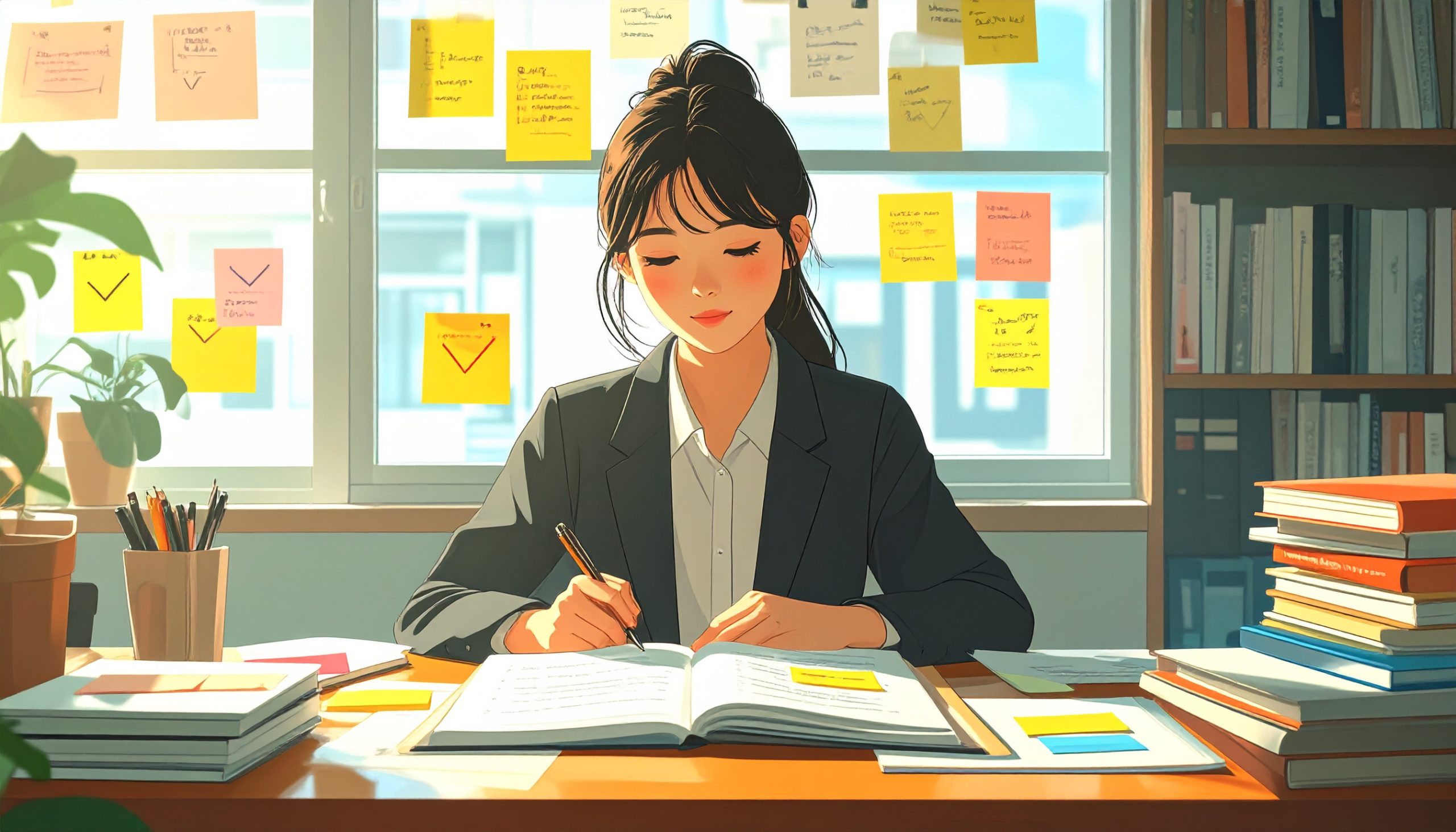 衛生管理者試験の勉強方法をイメージした学習風景