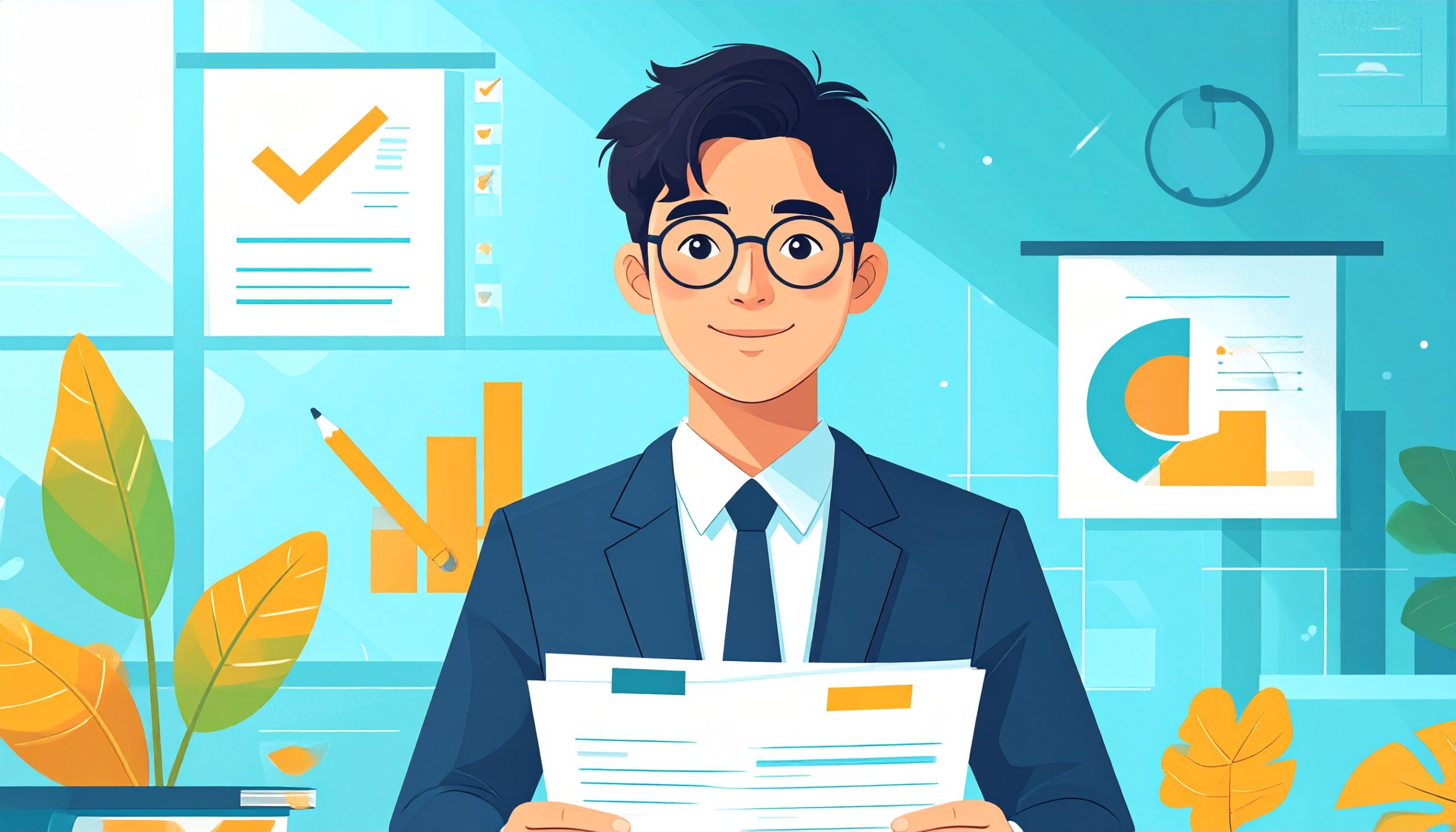 衛生管理者資格と就職をイメージしたイラスト