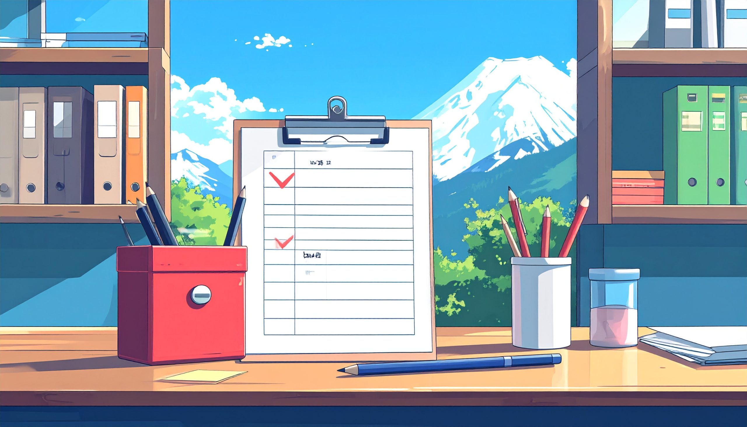 衛生管理者試験の持ち物チェックリストを解説するイメージ