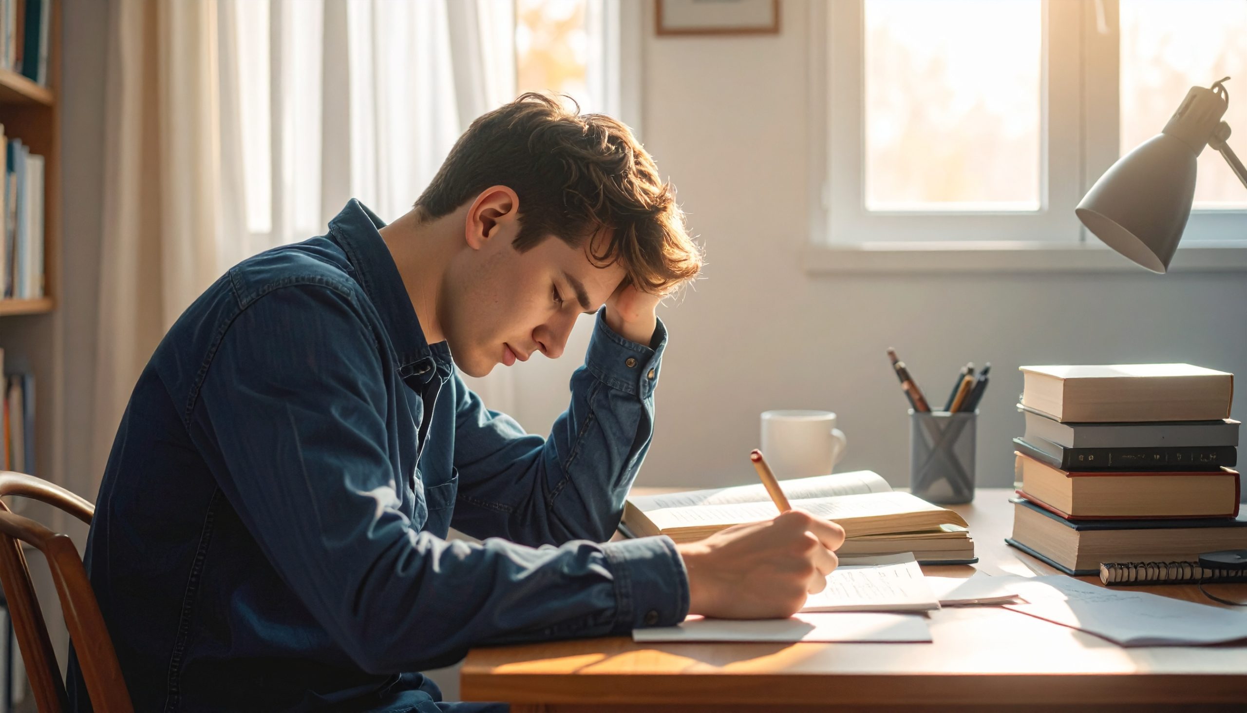 衛生管理者試験の難易度に悩む受験者のイメージ